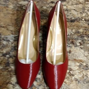 J.Renee striated patent deep red heels